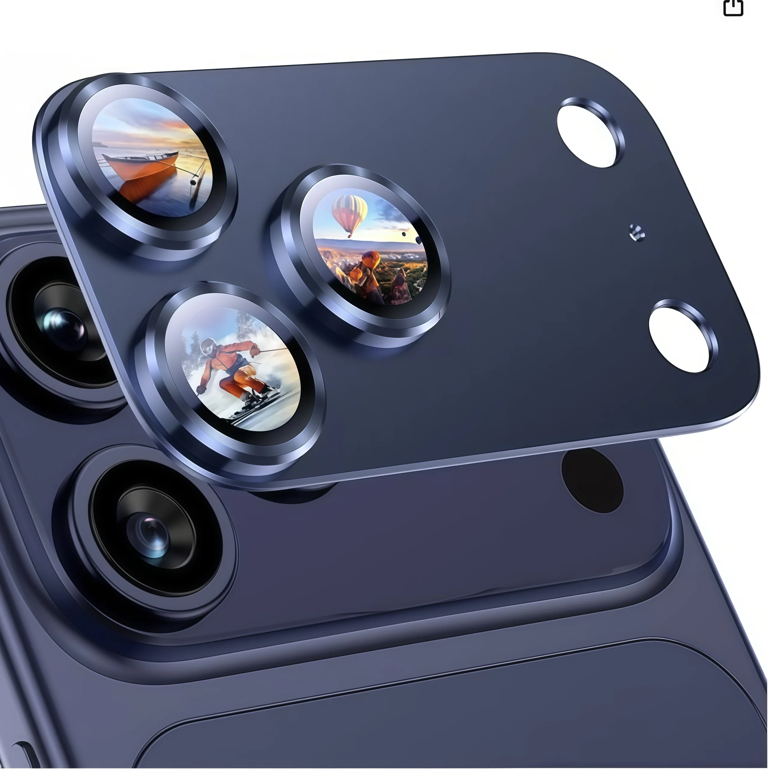 Für iPhone 17 Pro Max Kameraobjektivschutz [starke Adsorption] [Fallfreundlich] Rückfahrkamera-Bildschirmabdeckung aus gehärtetem Metallglas – Detail 12