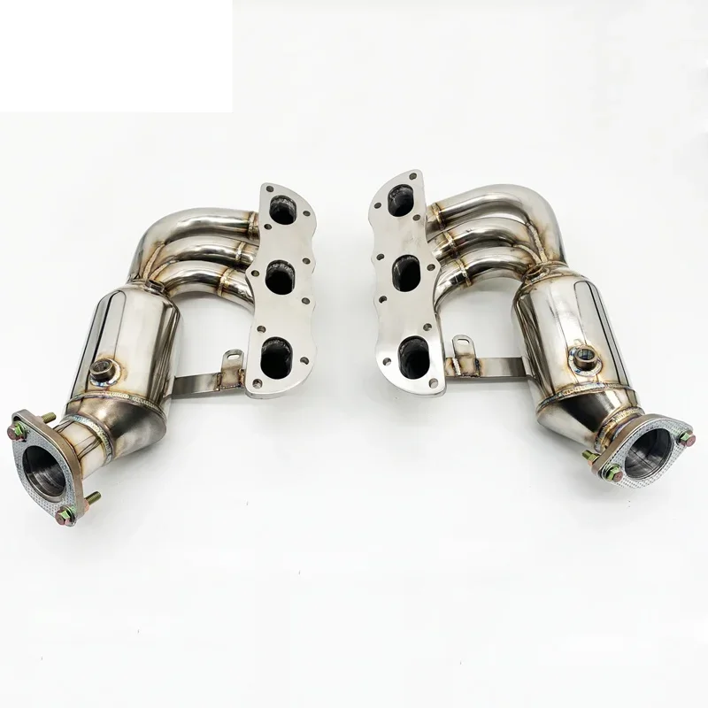 

Section High flow Pipes Exhaust Pipes branch downpipe Exhaust Pipe with For BOXSTER 987.2 2.7/2.9/3.4L