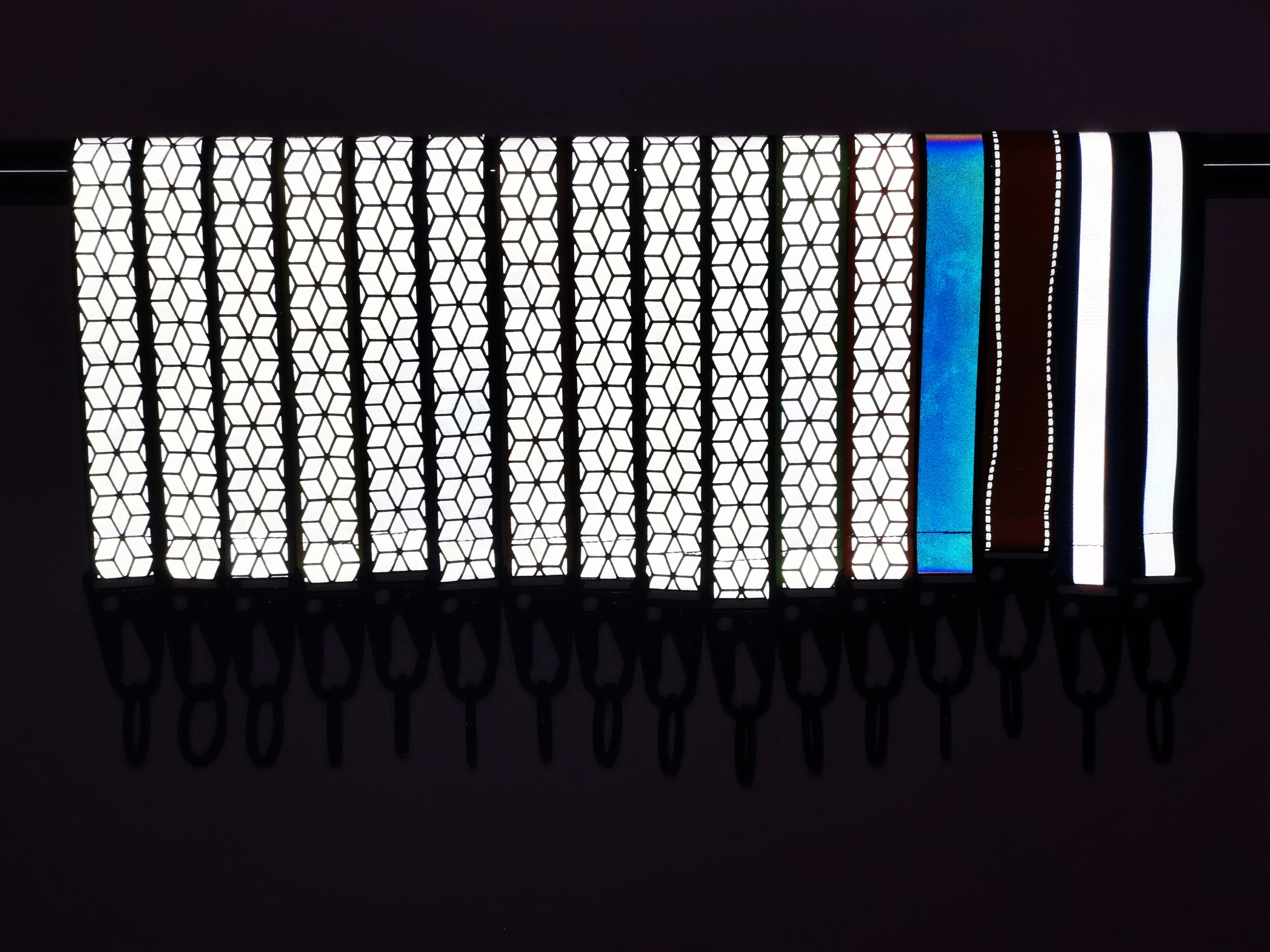 Car Reflective Keychains High Visibility Webbing Material For Bag Pendant Accessories 2.5cm