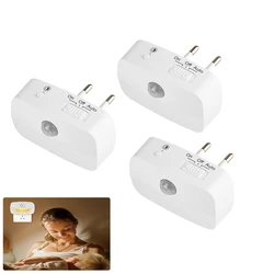 Veilleuse LED avec capteur de mouvement PIR, 220V, prise murale ue, luminaire décoratif pour la chambre d'un enfant ou d'un bébé, idéal pour un placard ou une chambre à coucher 