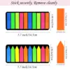 PET Page Markers Sticky Index Tabs, Bright Colors Arrow Flag Tabs for Book Annotation, Writable File Classification Labels 2