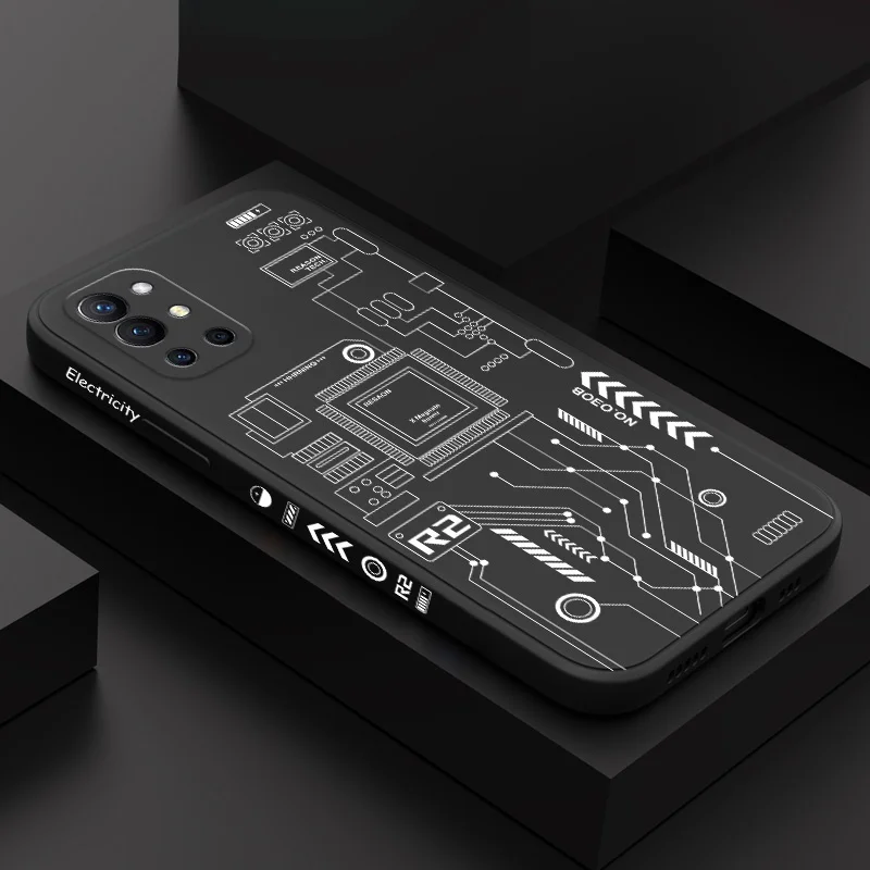 Sleek Liquid Silicone Electronic Lines Phone Case