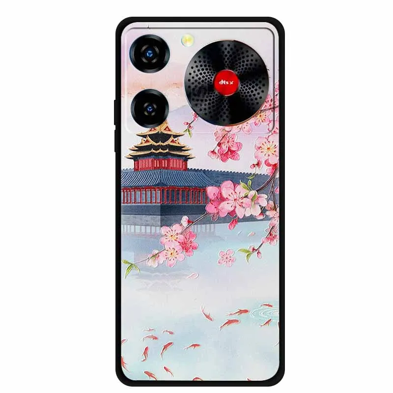 Floral 3D Embossed Shockproof Silicone Soft Phone Case – 6.6 Premium Back Cover