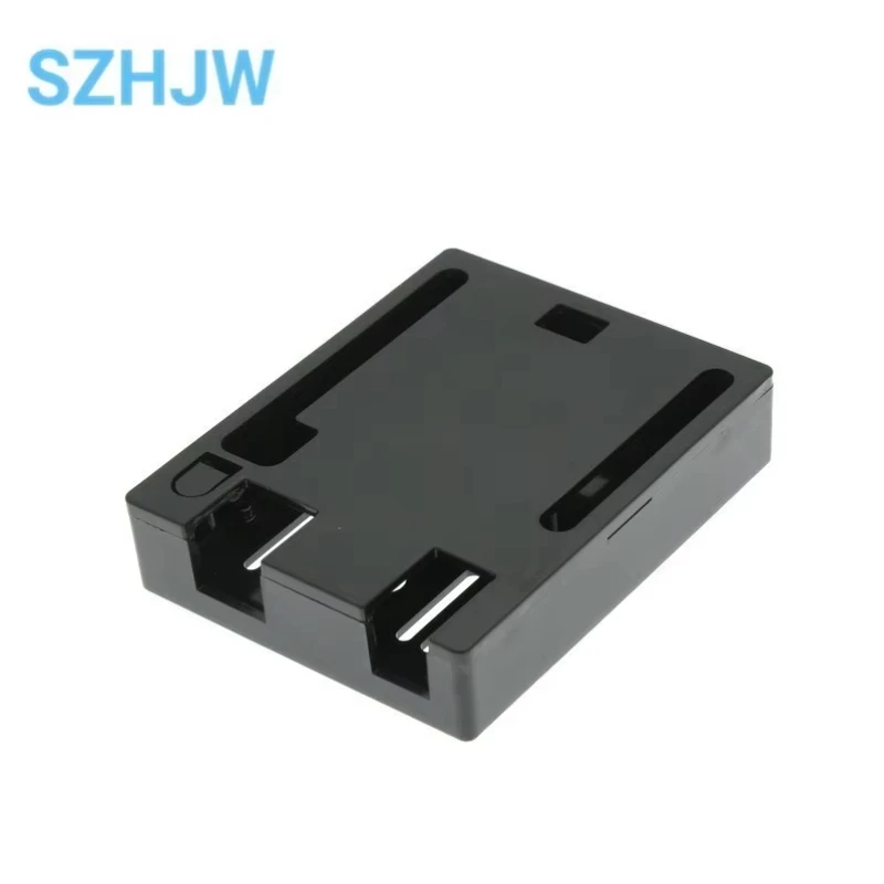 Sleek Black ABS Plastic Electronics Enclosure with Transparent Lid