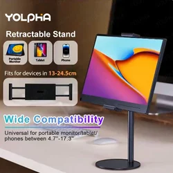 Height Adjustable Tablet and Smartphone Stand with Round Base (Telescopic Bracket)