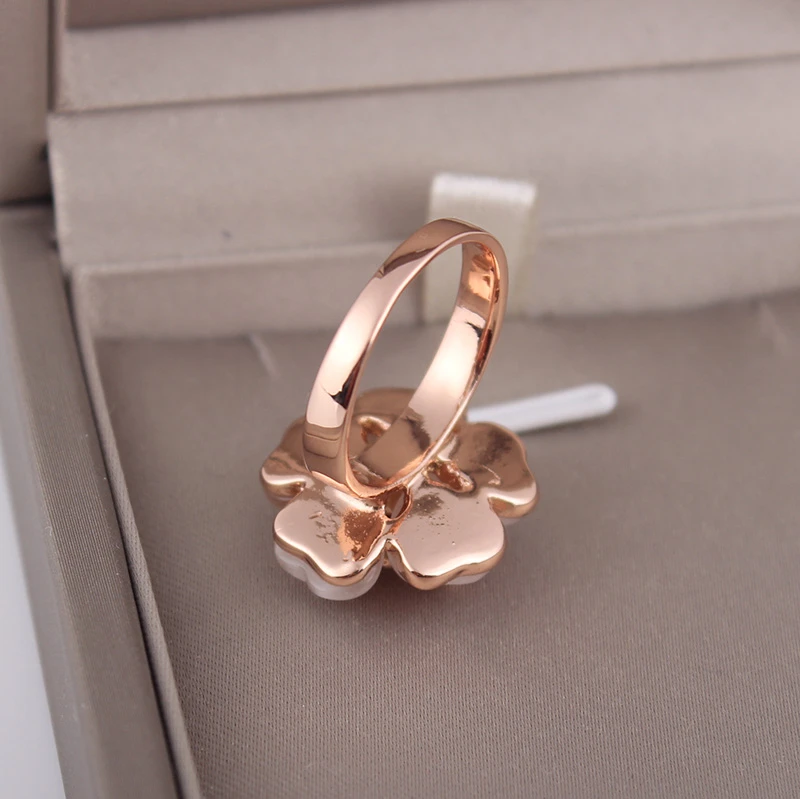 Ajojewel Rose Gold-color Girls Cute Ring Opal Flower Finger Jewelry Spring 2024 Woman Gift to offer Ajojewel Rose Gold-color Girls Cute Ring Opal Flower Finger Jewelry Spring 2024 Woman Gift to offer