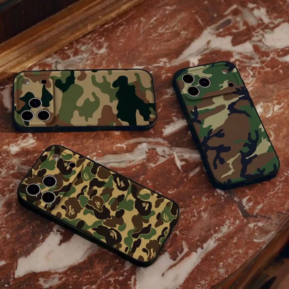 Camouflage Pattern Matte Soft Silicone Phone Case Cover