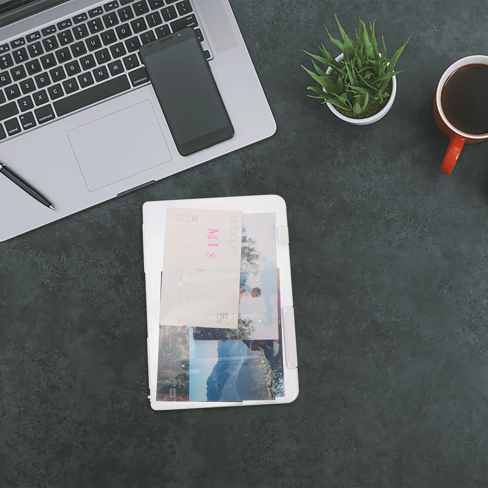 1Pcs 플라스틱 보관 상자 문서 인증서 잡지 사무실 연구 거실 컨테이너를위한..