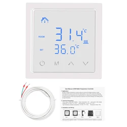 Advanced Smart Thermostat with LED Touchscreen for Floor Heating Systems (W - 16A Floor Heating)