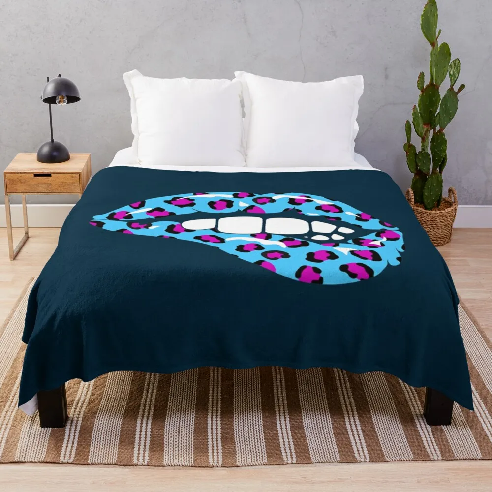 

Ben Azelart Merch Lip Throw Blanket Decoratives Luxury Throw Thin Blankets
