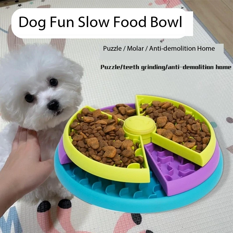 

Dog Puzzle Toys Slow Feeder Interactive Increase Puppy IQ Food Dispenser Slowly Eating NonSlip Bowl Pet Cat Dogs Training Game