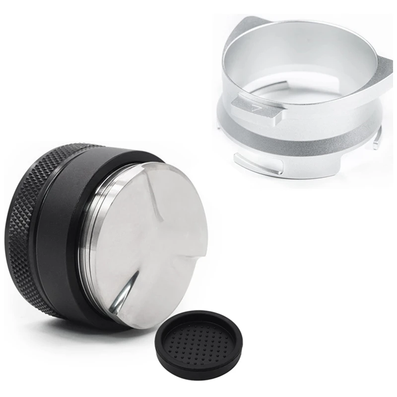 

Кольцо для дозирования кофе 54 мм, вращающиеся аксессуары для темпера кофе с дистрибьютором для кофе, выравниватель для кофе 53 мм, для бариста, шалфея