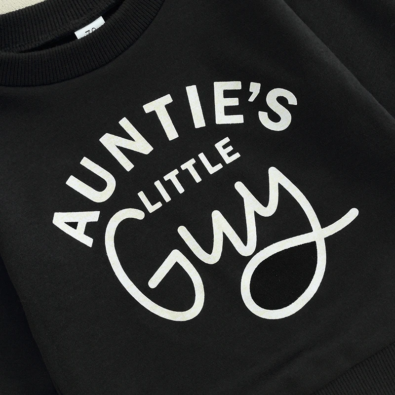 Description Picture 6 of itemBaby Girls Boys Sweatshirts Letter Print Crew Neck Long Sleeve Toddler Pullovers Fall Winter Casual Tops