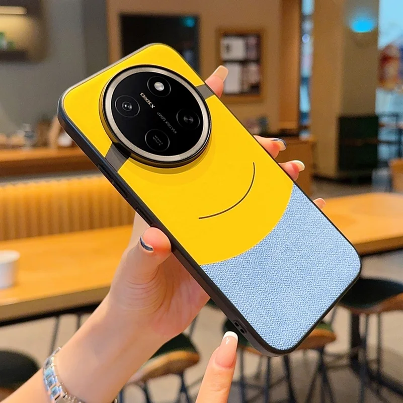 Big-Eyed Minion Cloth Phone Case with Camera Protection Cover