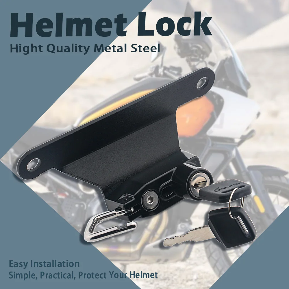 Motorrad-Helm-Schloss-Set, Helme, Sicherheit, Diebstahlsicherung, rostfrei, Aluminiumlegierung, für Harley Pan America 1250, Zubehör – Detail 12