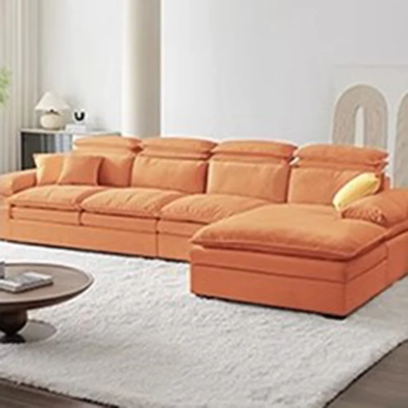 Relaxing White Sofa Nordic Lazy Elegant Soft Minimalist Puff Sofa Bedrooms Reclining Divani Da Soggiorno Living Room Furniture