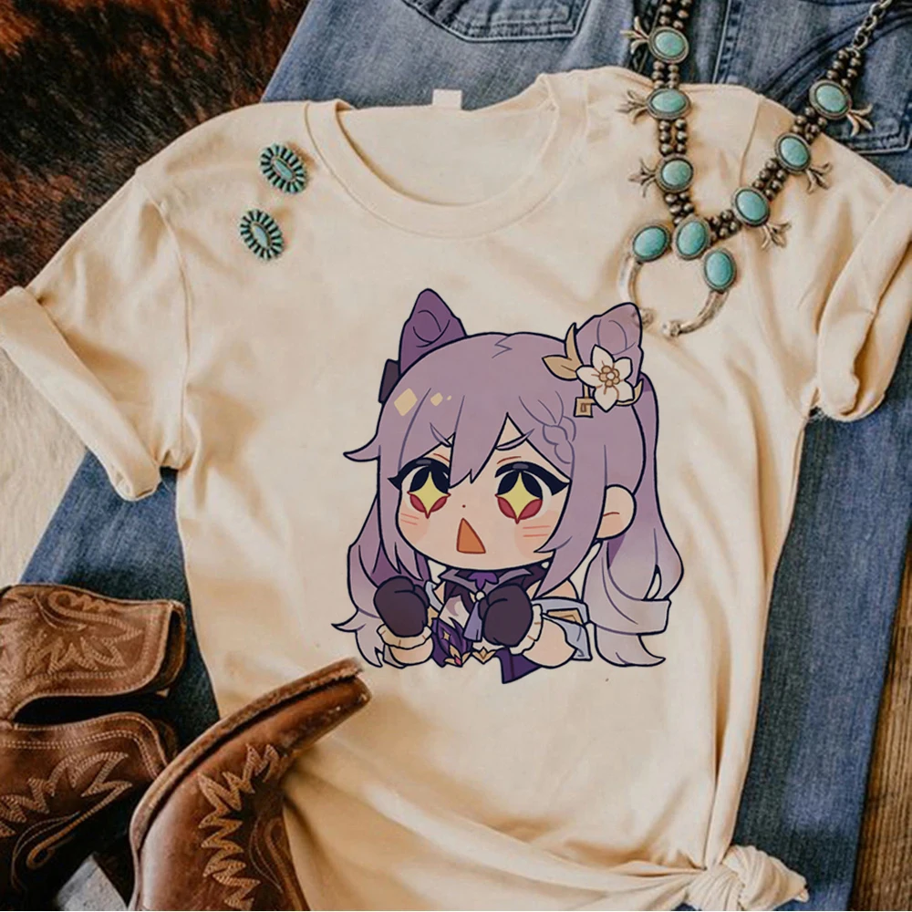 

Genshin Impact Tee women designer Tee female anime manga graphic clothes