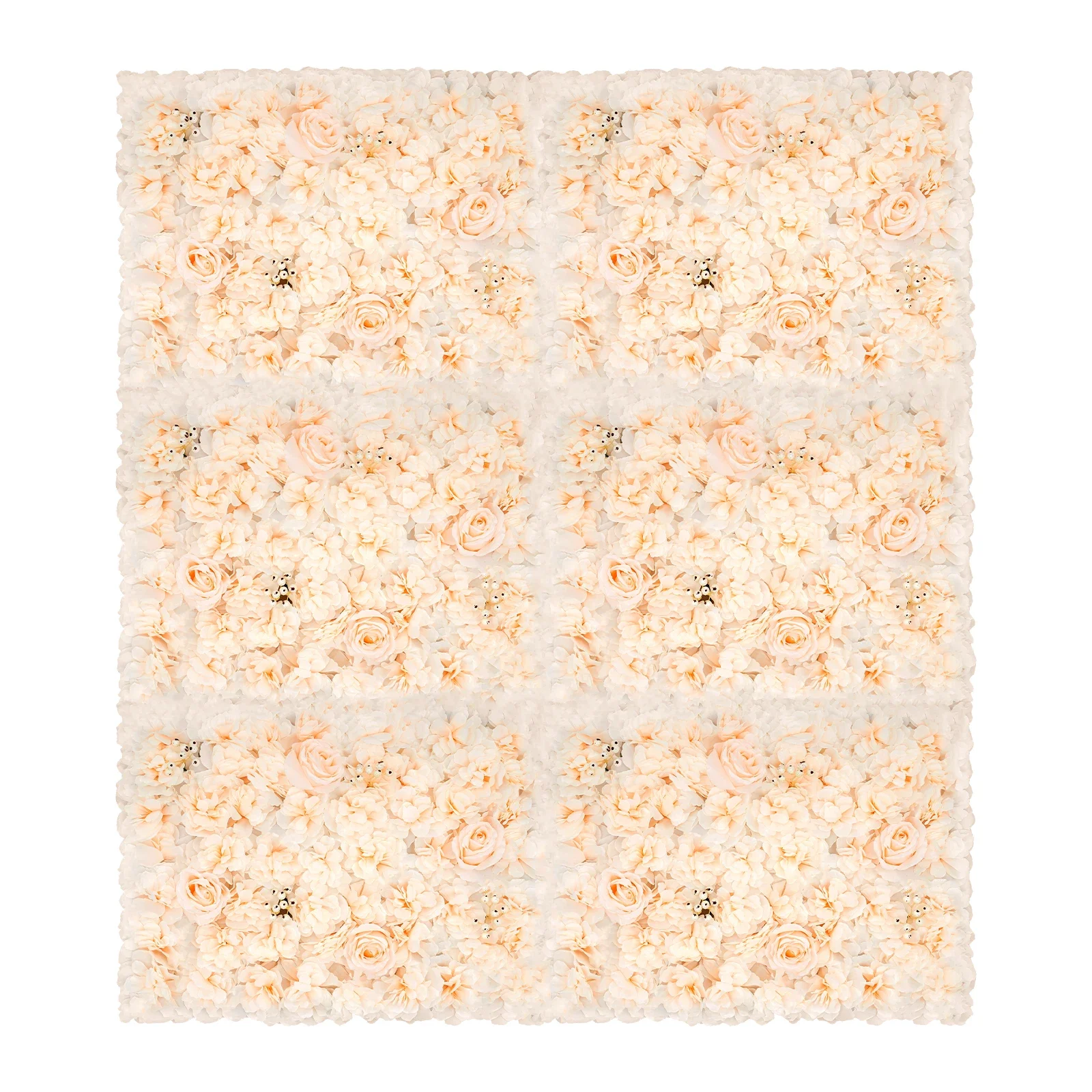 40x60cm Künstliche Blumenwand-Paneele Seidenblumen-Paneele für Außenbereich Garten Hinterhof Zaun Sichtschutz und Innenraum-Wanddekoration – Detail 2