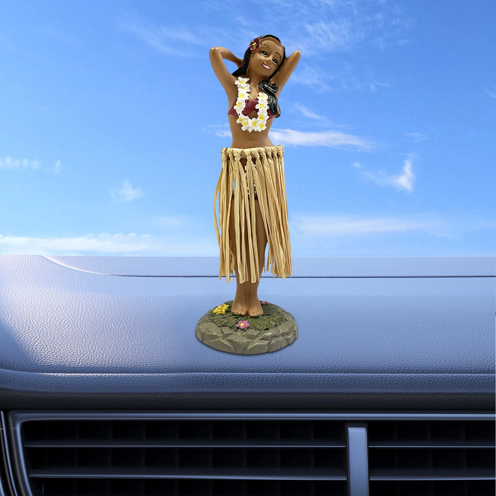 Hawaiian Dancing Girl Dashboard Figurine - Decorative Collectible