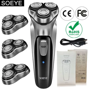 Electric Shaver for Men Electric Razor SOEYE Shaver for Men 3D Floating Blade Beard Trimmer USB Recharge Hair Cutting Machine 1