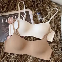One-piece Seamless Bra Sexy Bras for Women Underwear Thin Cups Gathered Together Prevent Sagging No Steel Rings Tops Push Up Bra