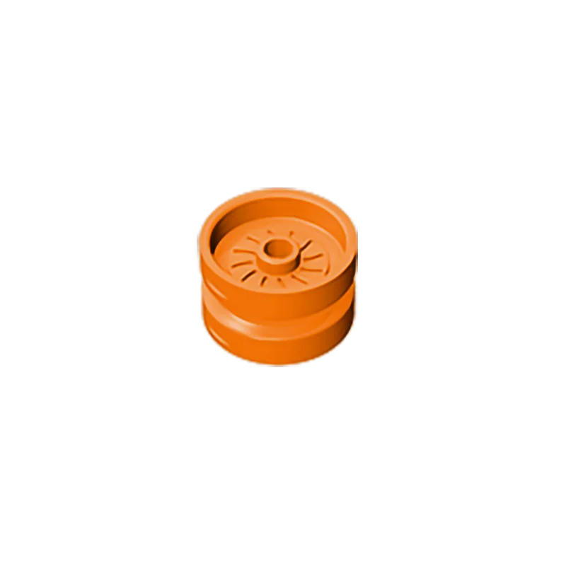 Gobricks GDS-1490 Wheel 18mm D. x 12mm with Axle Hole and Stud Solid Brake Rotor Lines compatible with 18976