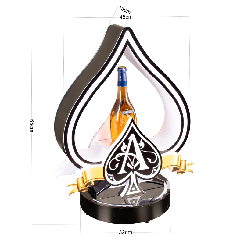 

Ace of Spades LED Luminous Champagne Wine Bottle Presenter Glowing Glorifier Display VIP Service Tray for Night Club Lounge Bar