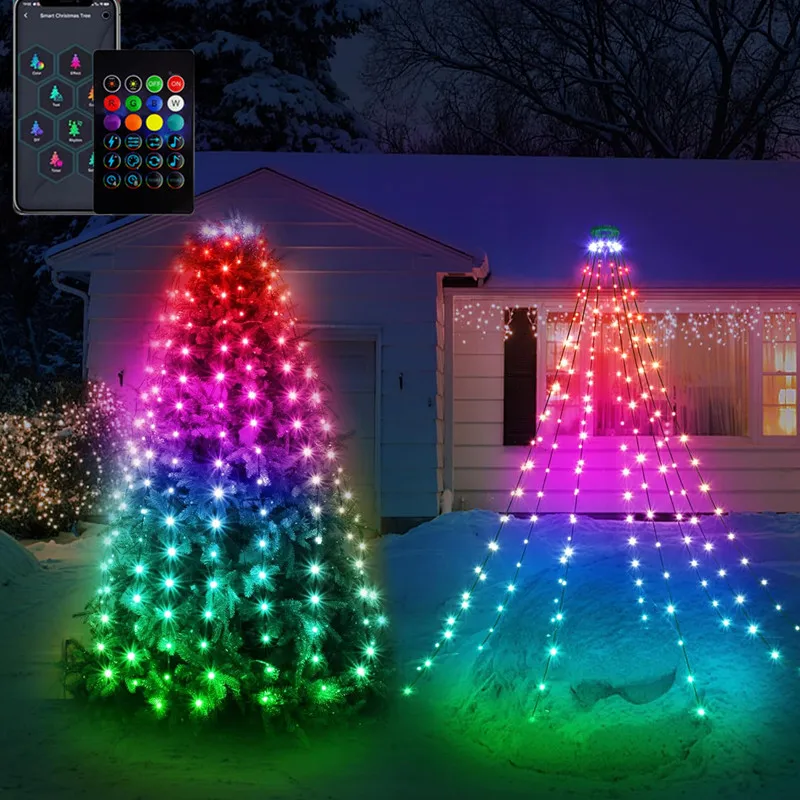 DIYSmartChristmasTreeLightsLEDFairyStringLightswithAPPRemote