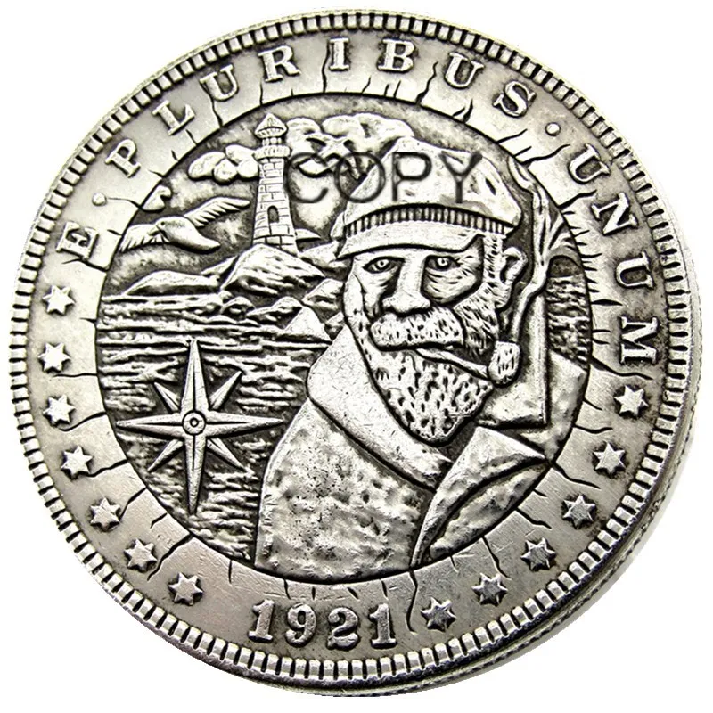 

HB(29)US Hobo 1921 Morgan Dollar Silver Plated Copy Coins