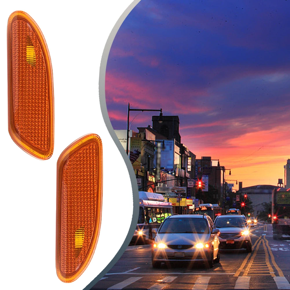 

2x Car Side Marker Bumper Turn Signal Light For Mercedes-Benz W203 C-Class 2001-2007 203 820 07 21 Side Marker Lamps