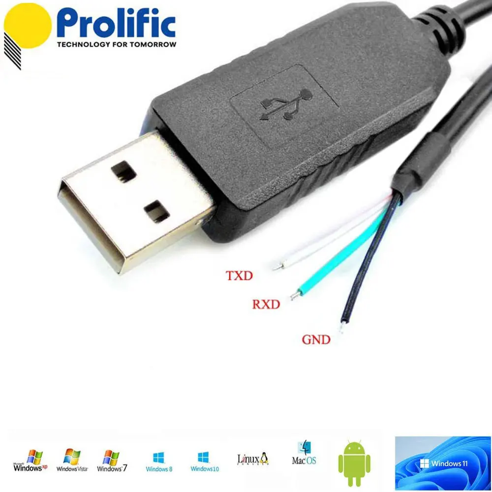 Sinforcon PL2303TA USB RS232 Adapter Prolific USB to Serial Comm Port Cable