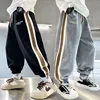 2025 New children's boys girls Thin jeans stripe summer Casual   pants thin section trousers 5