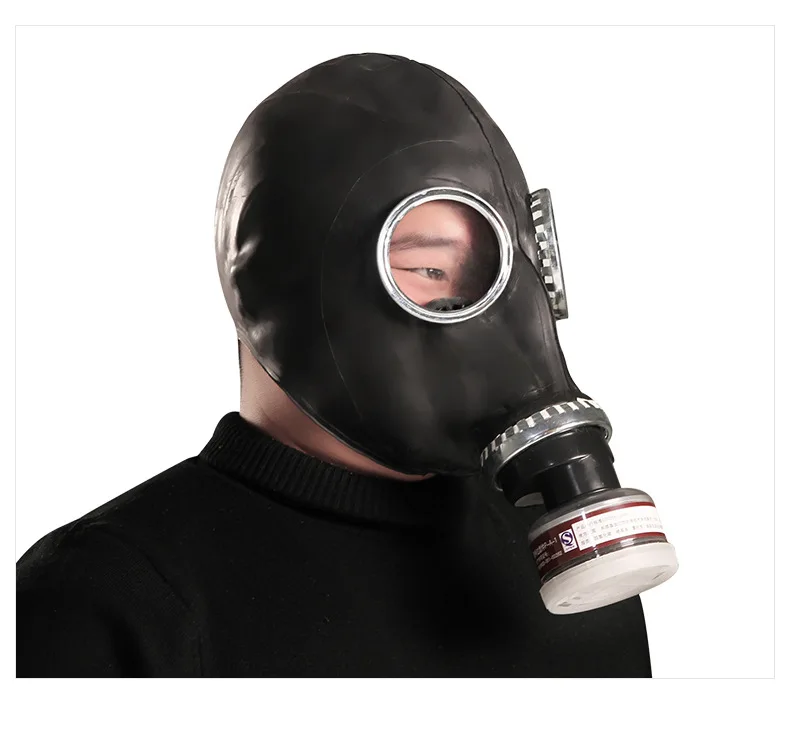 Gas Mask Fetish Latex Rubber Hood Breath Control Conquer Choking Headgear Cosplay Costume Party Wear - AliExpress