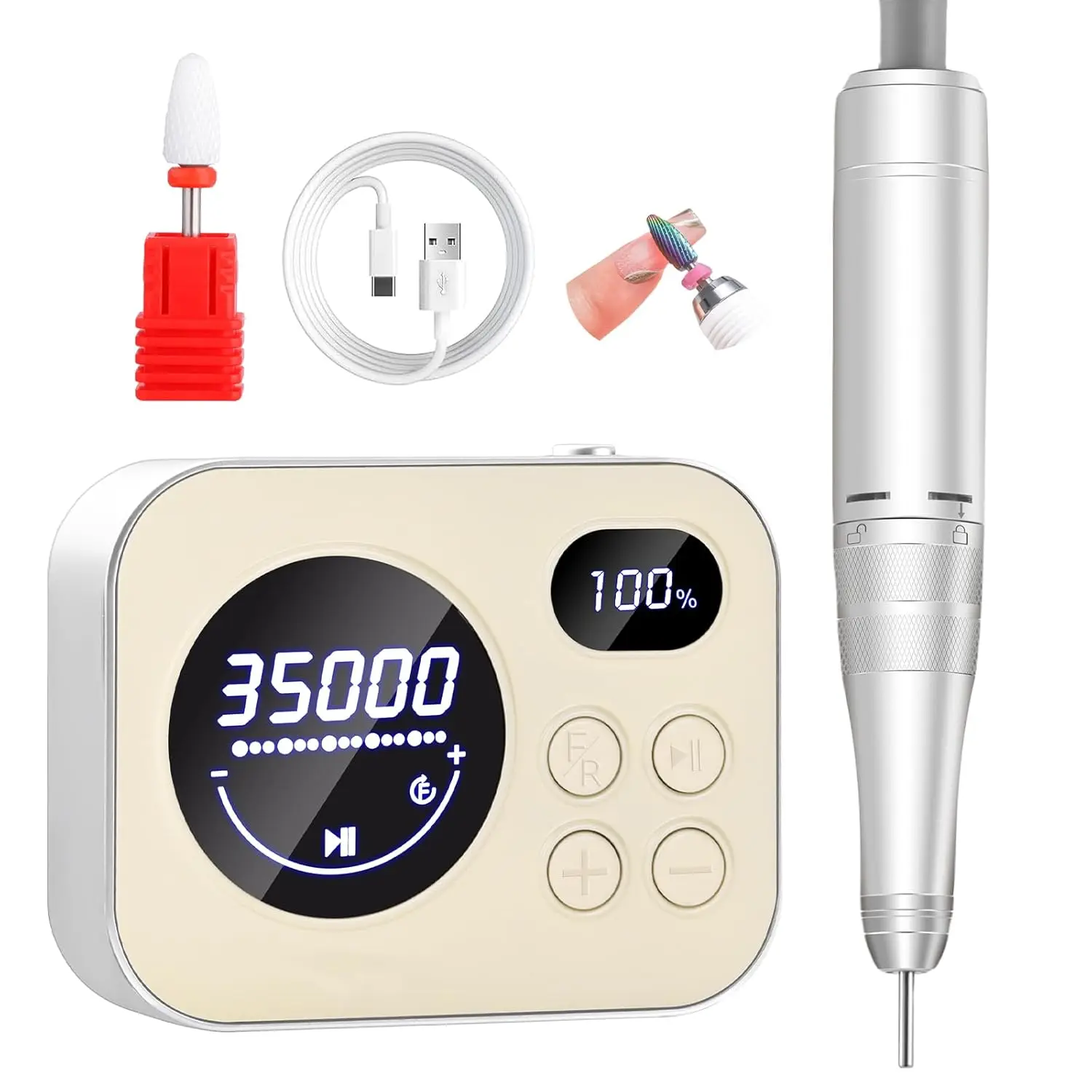 Makartt-充電式電動ネイルドリルマシン,ポータブルeファイル Makartt-充電式電動ネイルドリルマシン,ポータブルeファイル