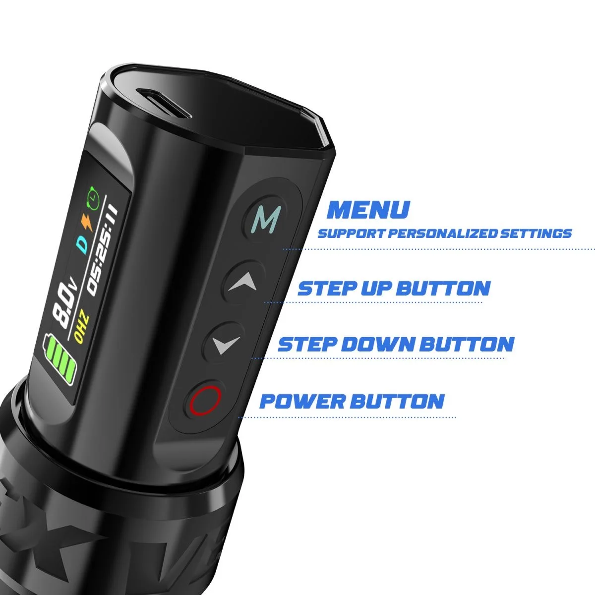 POPEIRONS ワイヤレスタトゥーペン VEX ダイレクトドライブ構造