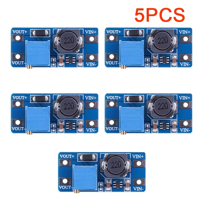 2pcs MT3608 Adjustable Boost Module DC-DC Step Up Converter Module 2A Max 2V-24V To 5V 9V 12V 28V Booster Power Supply Board image 7