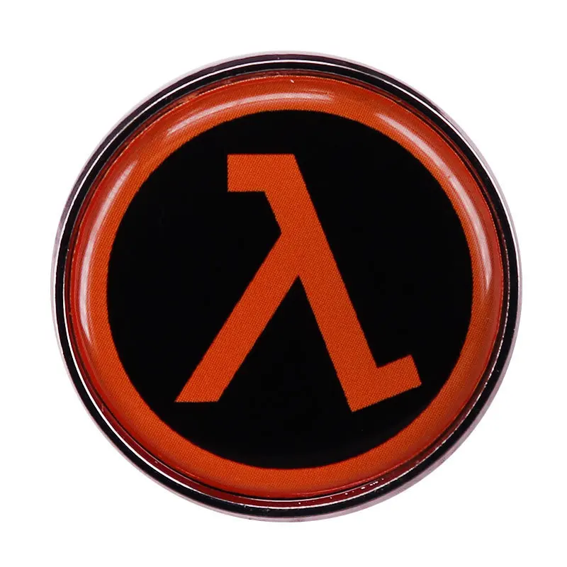 

Эмалированная заколка для лацкана с логотипом Lamba Half Life, соберите значок, милый подарок для детей, украшение для рюкзака, шляпы