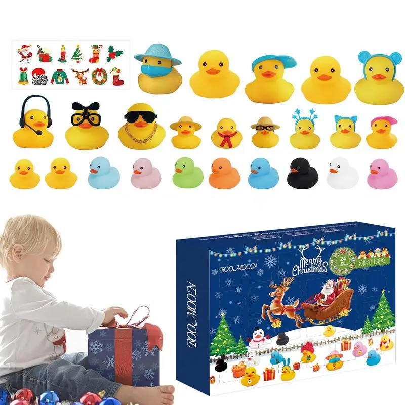 

Christmas Advent Calendar For Kids 24 Days Christmas Countdown Calendar Rubber Ducks Bath Toys Christmas Countdown Gifts
