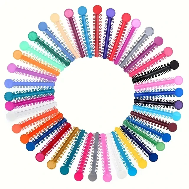 40Pcs/pack Colorful Dental Orthodontic Elastic Ligature Ties For Dentist Brackets Braces Orthodontic Treatment Material