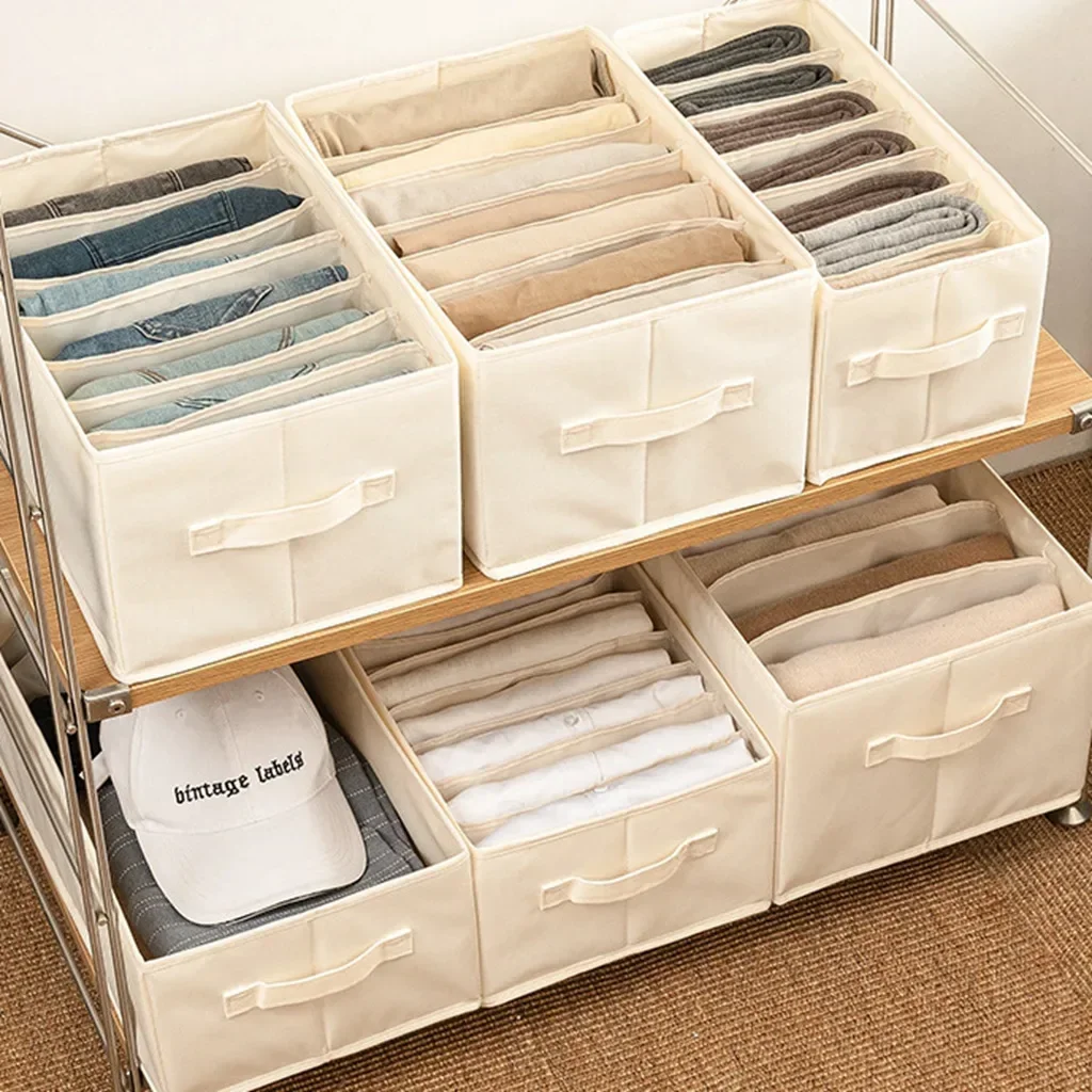 New Washable oxford Fabric Folding CD Storage Box underwear Foldable Bins Toys Organizer With Lid Storage Basket Laundry Basket 6