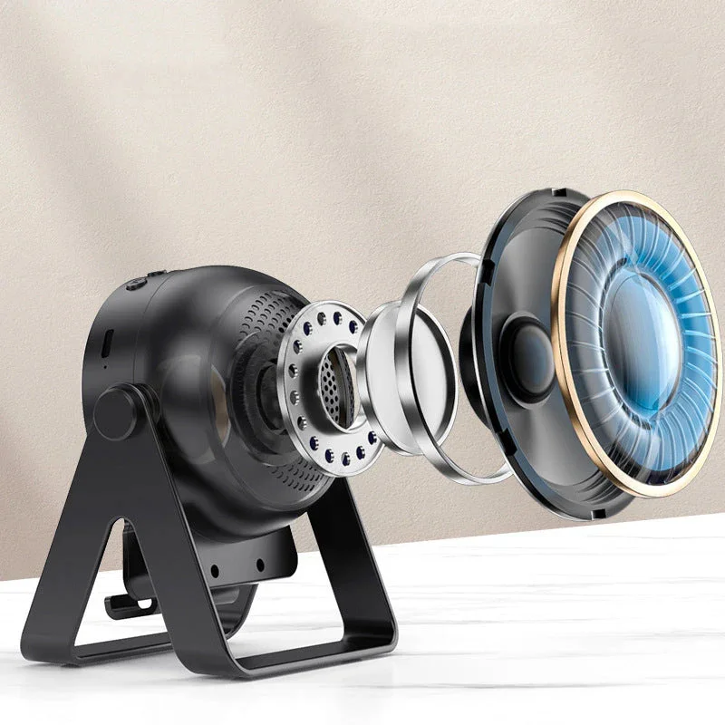 Multifunction 4 IN 1 Wireless Induction Audio Speaker, 360° Rotation Stand with LED-Universal Speaker Stands