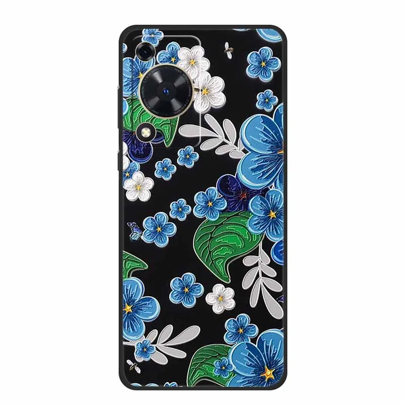 Embossed 3D Shockproof Silicone Phone Case - Soft Protective Cover