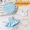 1pc 17cm Labubu Clothes Cute Mini Plush Doll's Outfit Accessories Overalls Dress Hairpin for Labubu Dolls Fans Children Gift 2