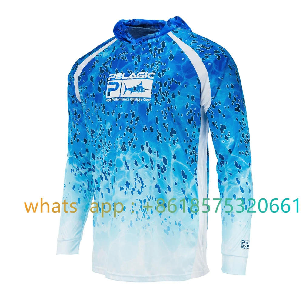 Pelagic Gear Vaportek Hooded Fishing Shirt Sunblock Shirt Sun Shield
