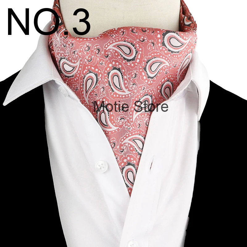 Heißer Verkauf Herren Krawatte Schal Vintage Jacquard Paisley Cashew Britischen Gentleman Luxus Schal Fit Hochzeit Party Business Zubehör – Detail 4