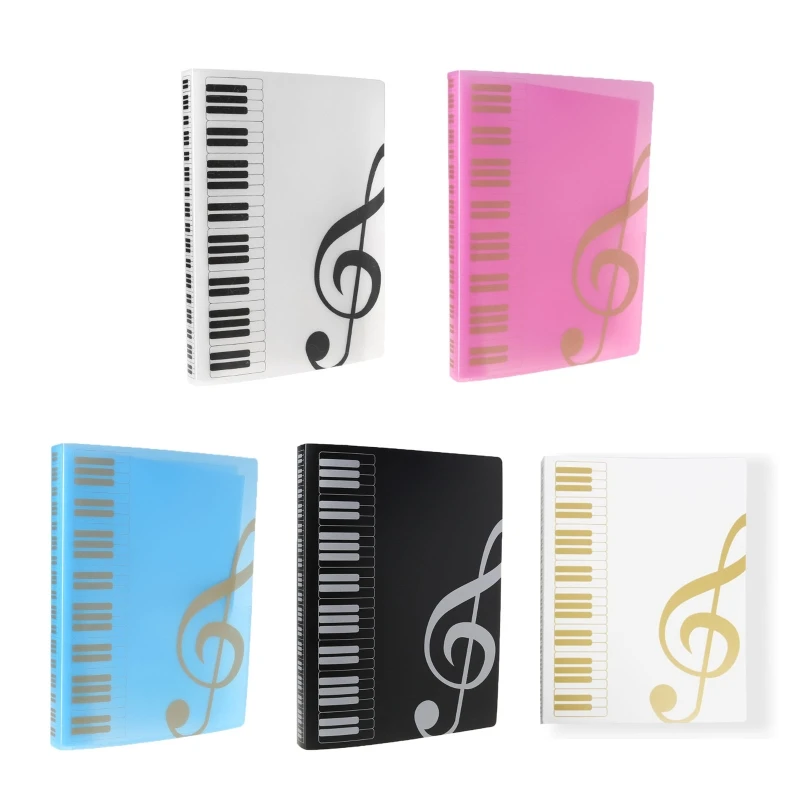 

80 Pages Sheet Music Folder Paper Document Storage Folder for Music Students