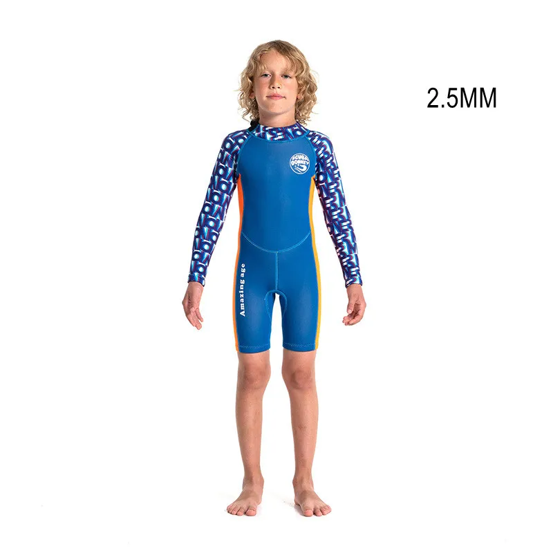 Kids Neoprene Short Sleeve Surfing Wetsuit For Boy Girl