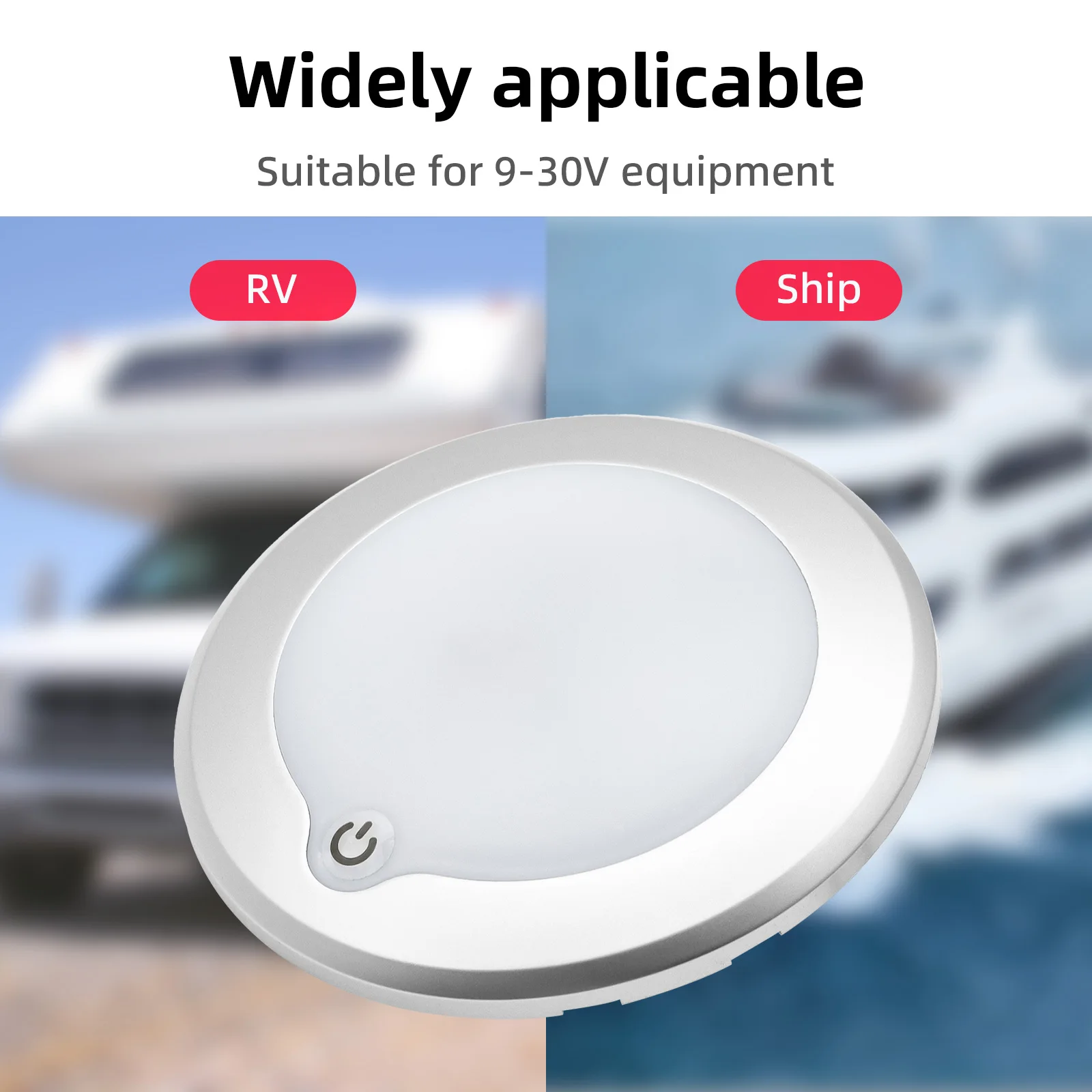 thumbnail image 2 of Dome LED Light Stainless Steel 110mm Cabin Ceiling Lamp 12 Volt 2 of 11