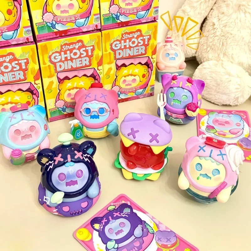 Trovare Unicorn Shinwoo Ghost Diner Series Blind Box Shinwoo Ghost Bear Night Restaurant Blind Box Tide Play Decoration