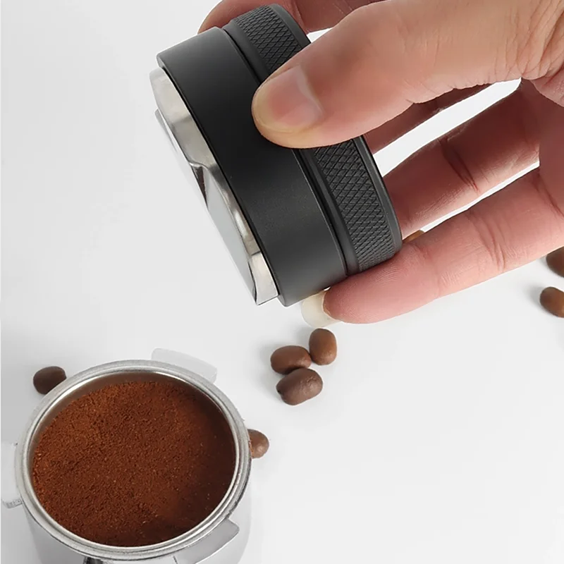Coffee Distributor Espresso Distribution Tool/Leveler 3 Angled Slopes Adjustable Palm Tamper Fits 51/53/58mm Portafilter Depth
